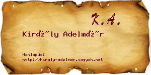 Király Adelmár névjegykártya